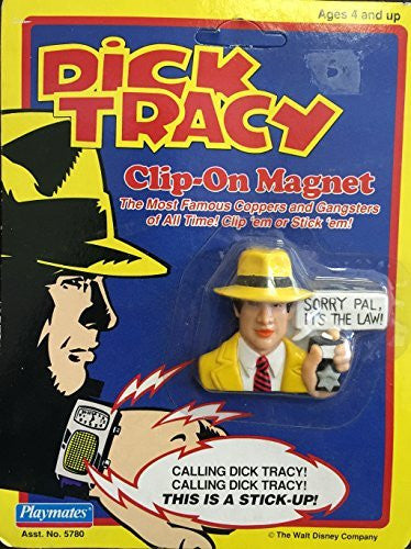 Dick Tracy Coppers And Gangsters Clip On Magnet Dick Tracy Playmates  Vintage 1990 New On Card