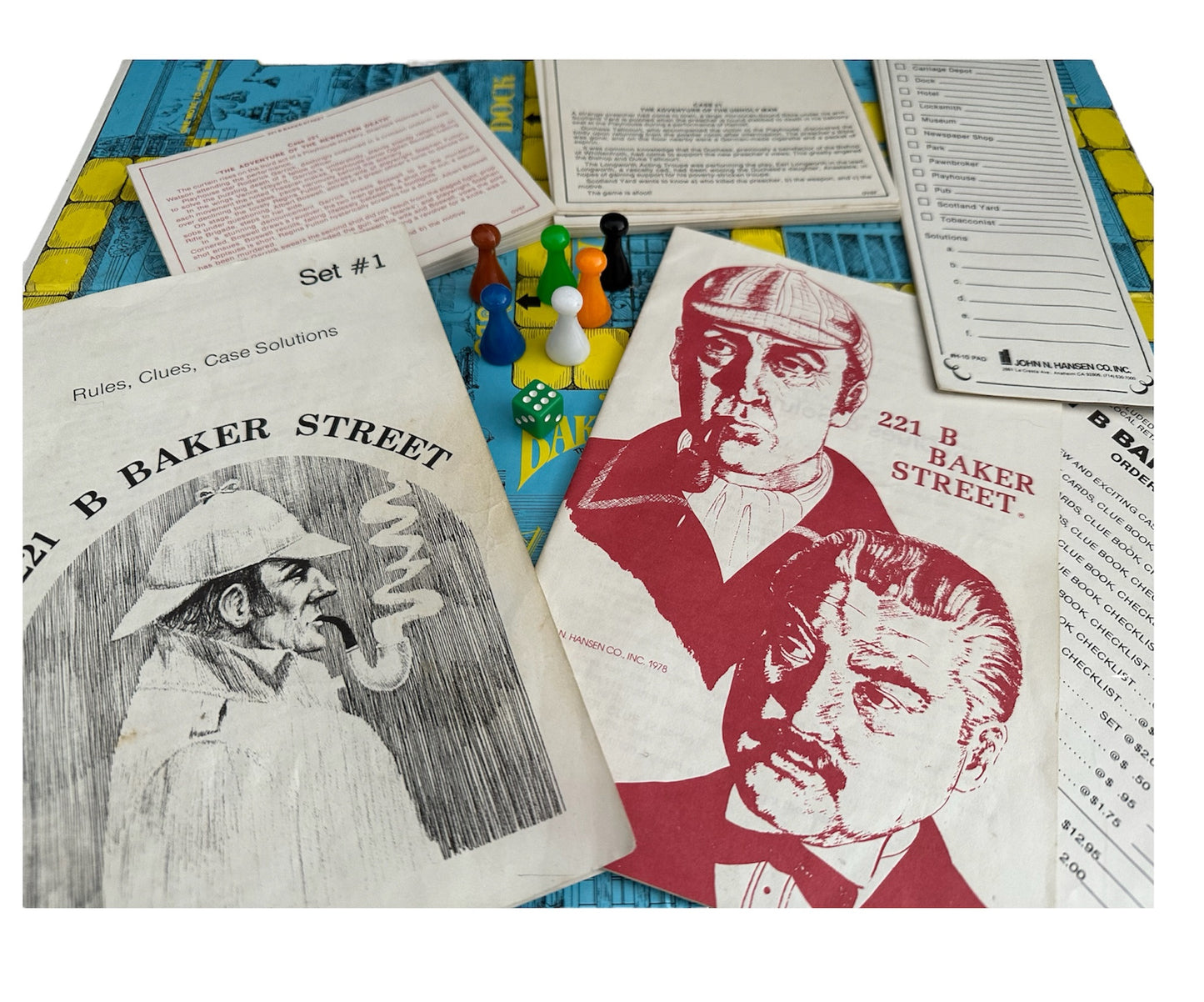 Vintage 1978 221 B Baker Street - Sherlock Holmes The Master Detective Game - Fantastic Condition Complete And In The Original Box