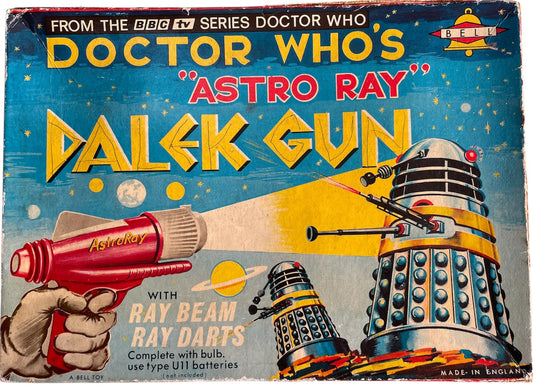 Vintage Bell Toys 1965 Doctor Dr Who's Astro Ray Dalek Gun From The Dr Who TV Series - Fantastic Condition & Complete In The Original Box