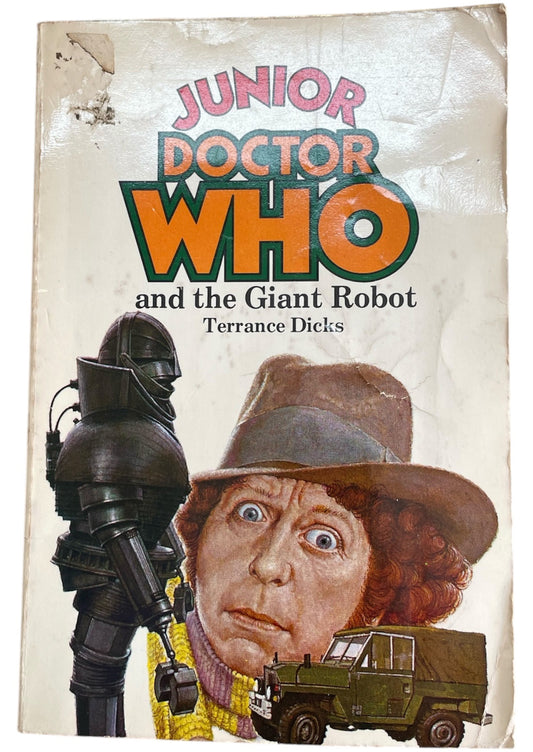 Vintage 1980 Junior Doctor Dr Who And The Giant Robot - Target Paperback Book By Terrance Dicks