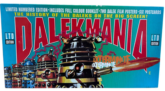 Vintage 1995 Limited Edition Doctor Dr Who Dalekmania VHS Video Box Set With Colour Booklet - 2 X Dalek Movie Posters - Six Postcards -&nbsp; Former Shop Counter Display Set - Ultra Rare