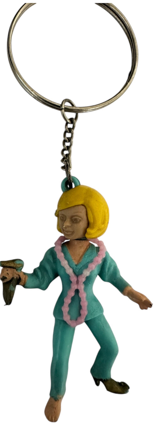 Vintage 1960's Gerry Andersons Thunderbirds - Lady Penelope Figural Keyring - Fantastic Condition Ultra Rare Item