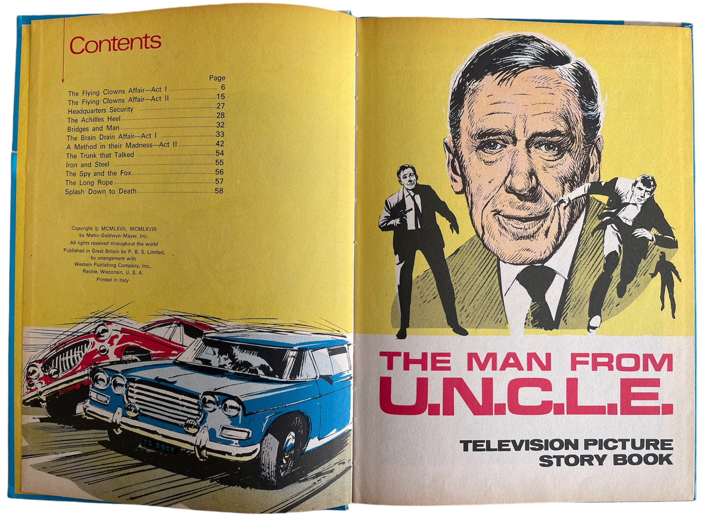 Vintage 1968 The Man From UNCLE Television Picture Story Book - Fantastic Condition