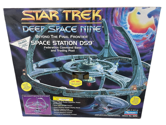 Vintage Playmates 1994 Star Trek Deep Space Nine - Beyond The Final Frontier - Electronic Space Station DS9 - Factory Sealed Shop Stock Room Find