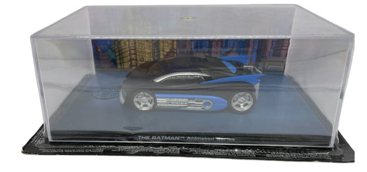 Batman Automobilia - The Definitive Collection Of Batman Vehicles - No. 16 The Animated Series Die-cast Black & Blue Batmobile In Display Case - Shop Stock Room Find