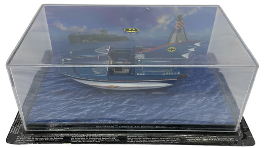 Batman Automobilia - The Definitive Collection Of Batman Vehicles - No. 24 The Classic TV Series Die-cast Bat Boat In Display Case - Shop Stock Room Find