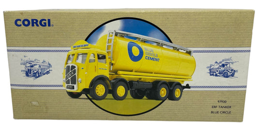 Vintage 1993 Corgi Classic Road Transport Limited Edition Blue Circle Cement ERF Tanker - 1:50 Scale Die-Cast Vehicle Replica No. 97930 - Brand New Shop Stock Room Find