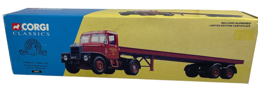 Vintage 1995 Corgi Classics 40th Anniversary Limited Edition Siddle C Cook Ltd Scammell Highwayman & 33ft Trailer Set - 1:50 Scale Die-Cast Vehicle No. 16401 - Brand New Shop Stock Room Find