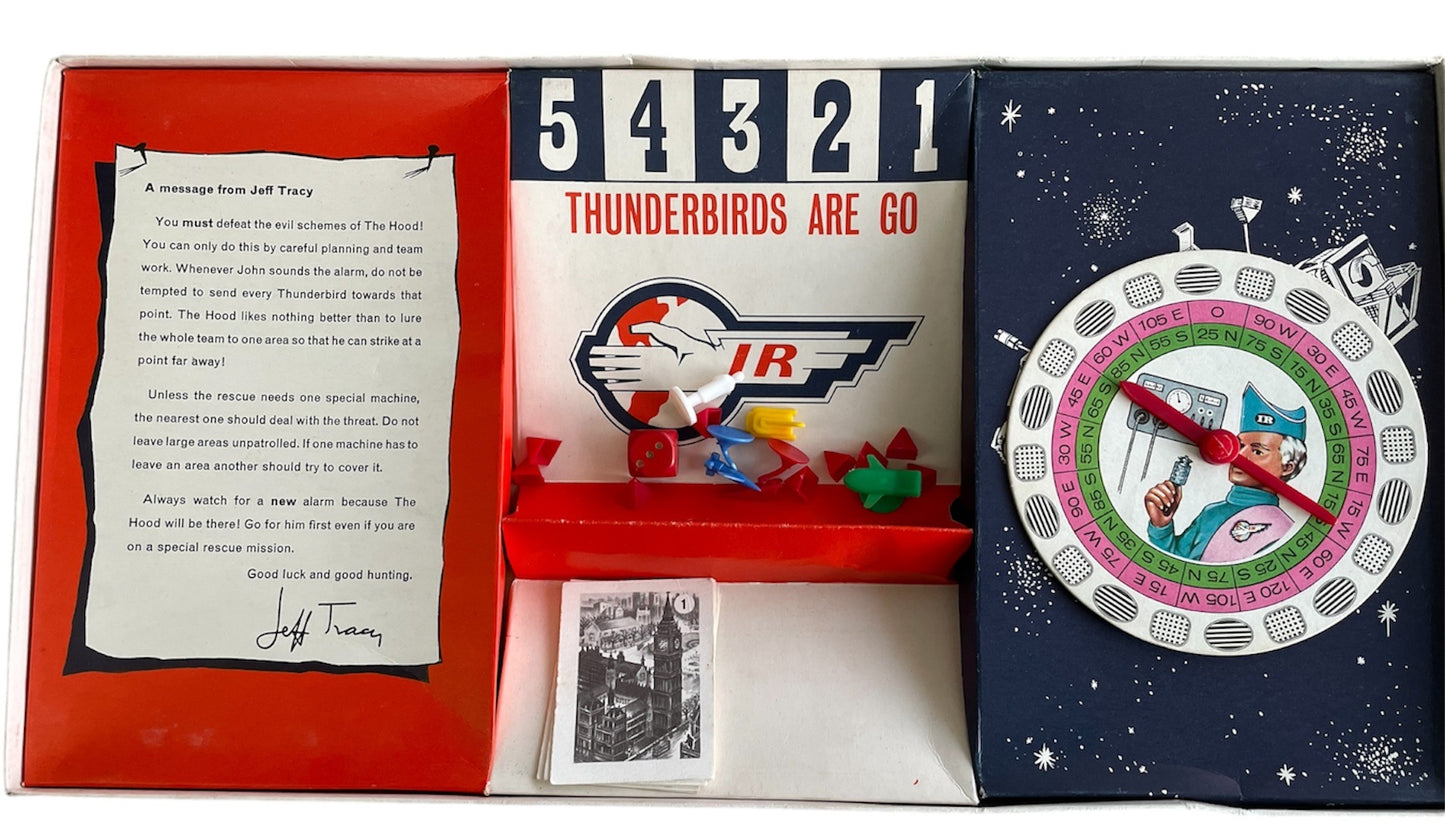 Vintage Waddingtons 1966 Gerry Andersons Thunderbirds The Board Game - Fantastic Condition 100% Complete - In The Original Box