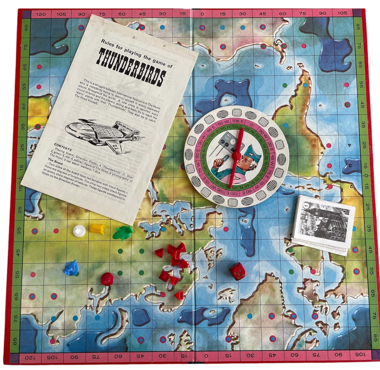 Vintage Waddingtons 1966 Gerry Andersons Thunderbirds The Board Game - Fantastic Condition 100% Complete - In The Original Box