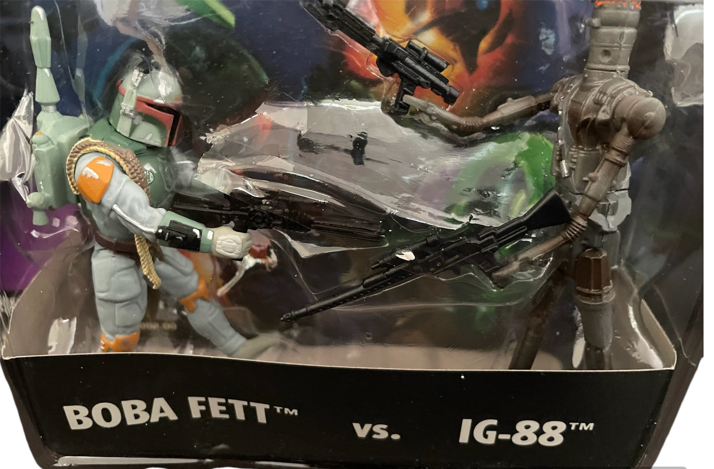 Vintage 1996 Star Wars Shadows Of The Empire - Boba Fett Vs IG-88 Ultimate Battle Of The Bounty Hunters Action Figure And Comic Book Set - Brand New Factory Sealed Shop Stock Room Find