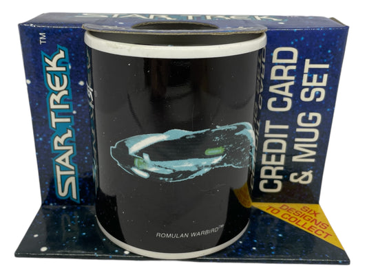 Vintage 1996 Star Trek The Next Generation Romulan Warbird Collectable Credit Card And Ceramic Mug Set - In The Original Box - Shop Stock Room Find