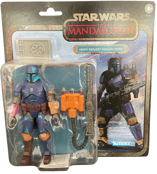 Star Wars 2020 The Black Series Collection - The Mandalorian - Heavy Infantry Mandalorian 6 Inch Action Figure With Imperial Credits - On Retro Card - Brand New Factory Sealed