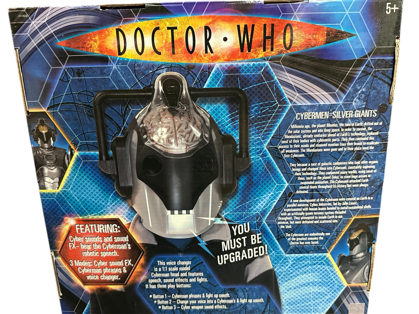 Vintage Characters 2007 Doctor Dr Who Cyber Leader Voice Changer Helmet Featuring Lights And Sound FX - Brand New Shop Stock Room Find