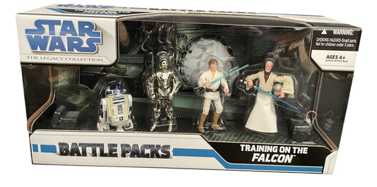 Vintage Star Wars 2008 The Legacy Collection - Battle Packs - Training On The Falcon Action Figure 4 Pack - Brand New Factory Sealed Shop Stock Room Find