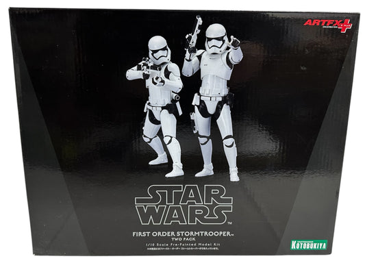 Vintage 2015 Star Wars ARTFX Plus First Order Stormtroopers 2 Pack 1/10th Scale Pre-Painted Snap Fit Army Builder Action Figure Pre-Painted Model Kit - Brand New Factory Sealed Shop Stock Room Find