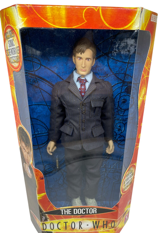 Vintage Characters 2006 Dr Who 12 Inch The 10th Doctor Highly Detailed Action Figure - Factory Sealed Shop Stock Room Find