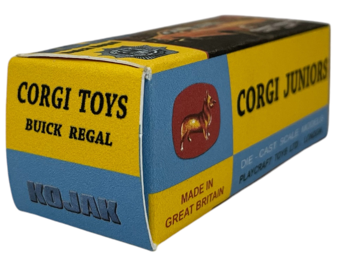 Vintage 1978 Corgi Juniors Kojak's Buick Regal Bronze Diecast Model Car In A High Quality Reproduction Box With Display Plinth