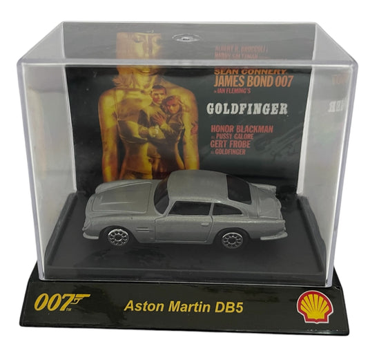 Vintage 2008 Shell James Bond 007 - Goldfinger - Aston Martin DB5 1:64 Scale Die-Cast Model Vehicle With Movie Card Backlot - Factory Sealed Shop Stock Room Find