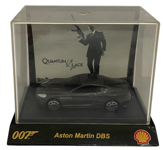 Vintage 2008 Shell James Bond 007 - Quantum Of Solace - Aston Martin DB5 1:64 Scale Die-Cast Model Vehicle With Movie Card Backlot - Factory Sealed Shop Stock Room Find