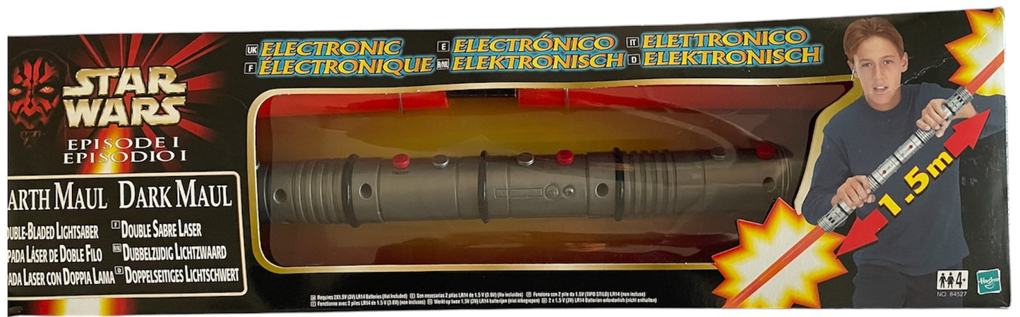 Vintage 1999 Star Wars Episode 1 The Phanton Menace Darth Maul Electronic Double Bladed Lightsaber With Lights And Sounds - Shop Stock Room Find