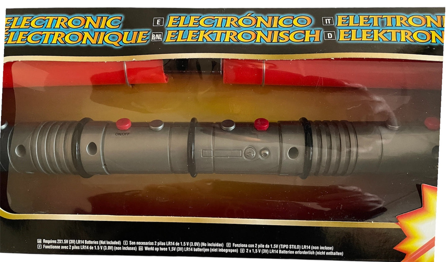 Vintage 1999 Star Wars Episode 1 The Phanton Menace Darth Maul Electronic Double Bladed Lightsaber With Lights And Sounds - Shop Stock Room Find