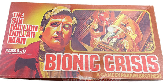 Vintage Parkers 1976 The Six Million Dollar Man Bionic Crisis Board Game - Former Shop Counter Display Item