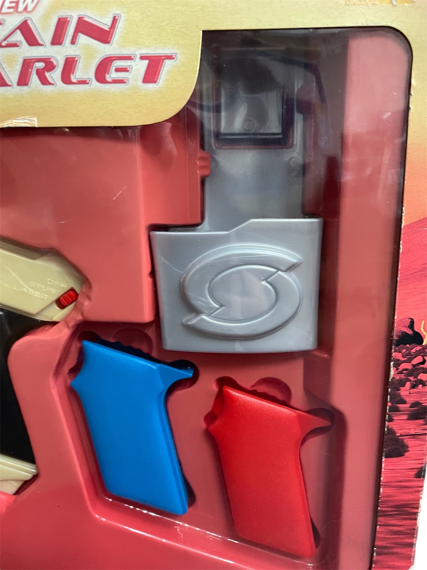 Vintage Bandai 2005 Gerry Andersons New Captain Scarlet Spectrum Gun Set - Complete And Fully Working In The Original Box - Former Shop Display Set