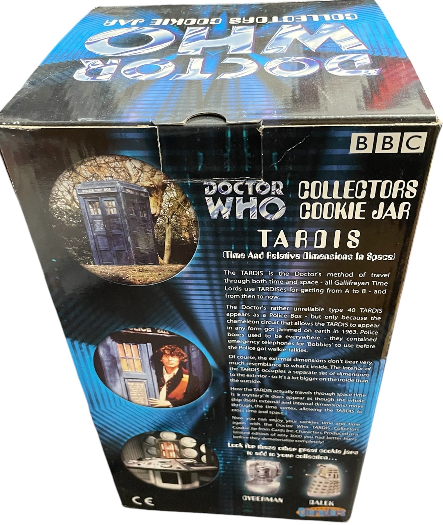 Vintage Cards Inc 1996 Doctor Dr Who - Collectors Limited Edition Ceramic Tardis Cookie Jar - Brand New Shop Stock Room Find