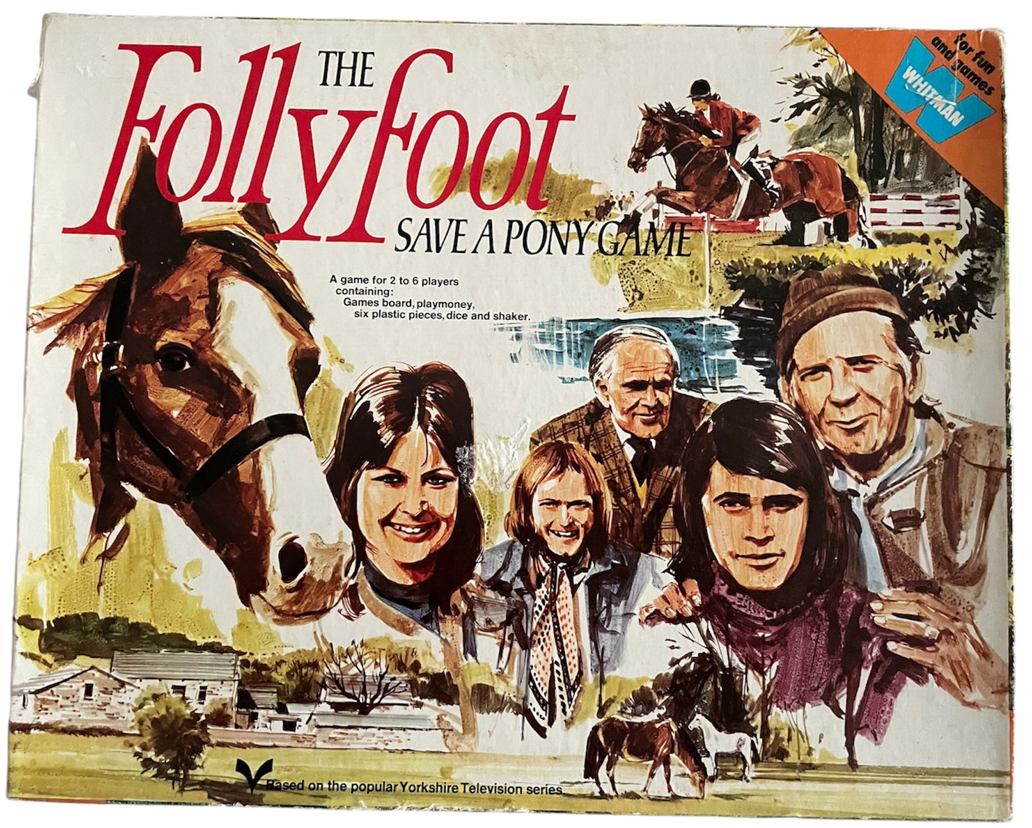 Vintage Whitman 1974 - The Follyfoot Save A Pony Board Game - Based On The Highly Popular Television Program - Very Good Condition and Complete In The Original Box