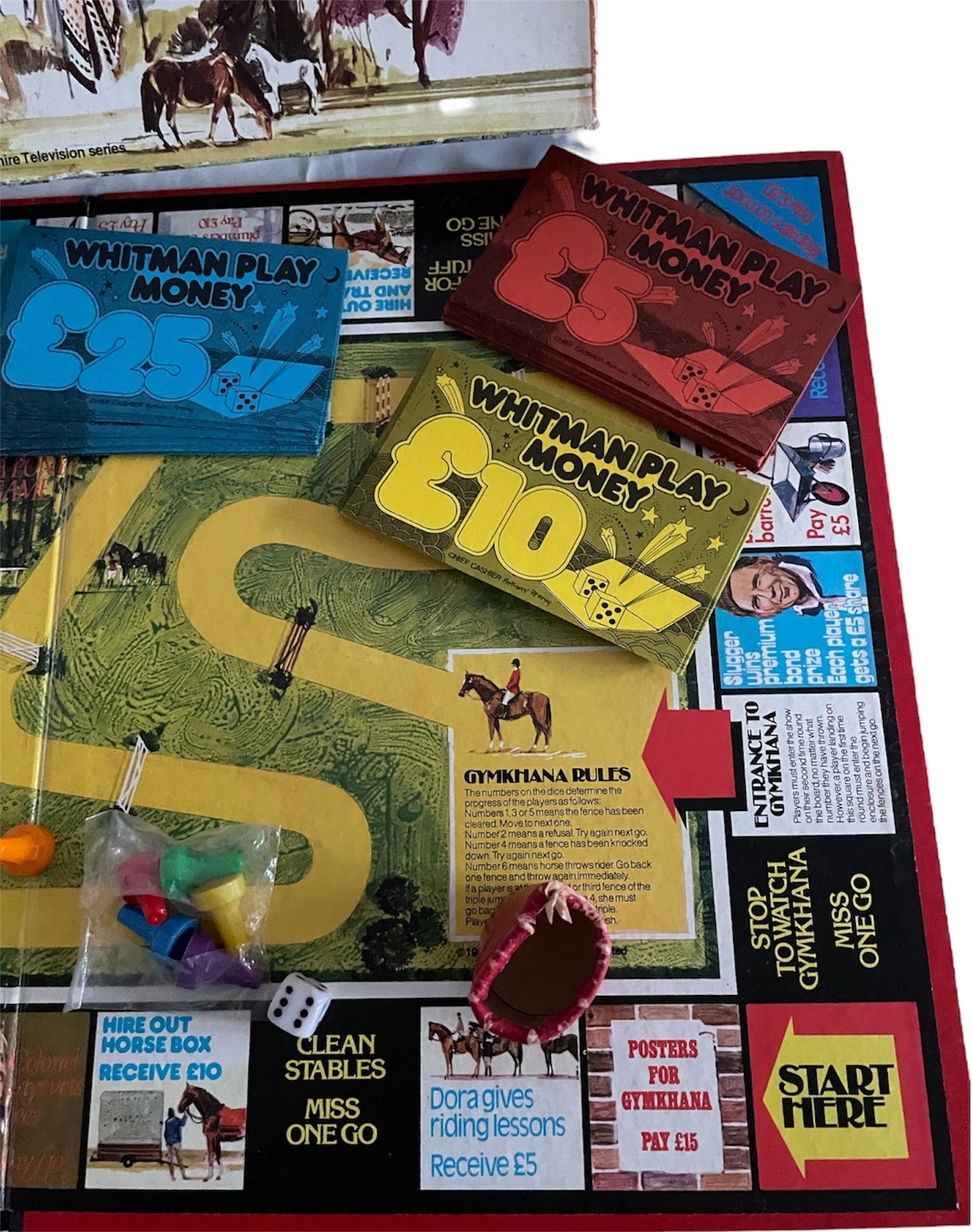 Vintage Whitman 1974 - The Follyfoot Save A Pony Board Game - Based On The Highly Popular Television Program - Very Good Condition and Complete In The Original Box