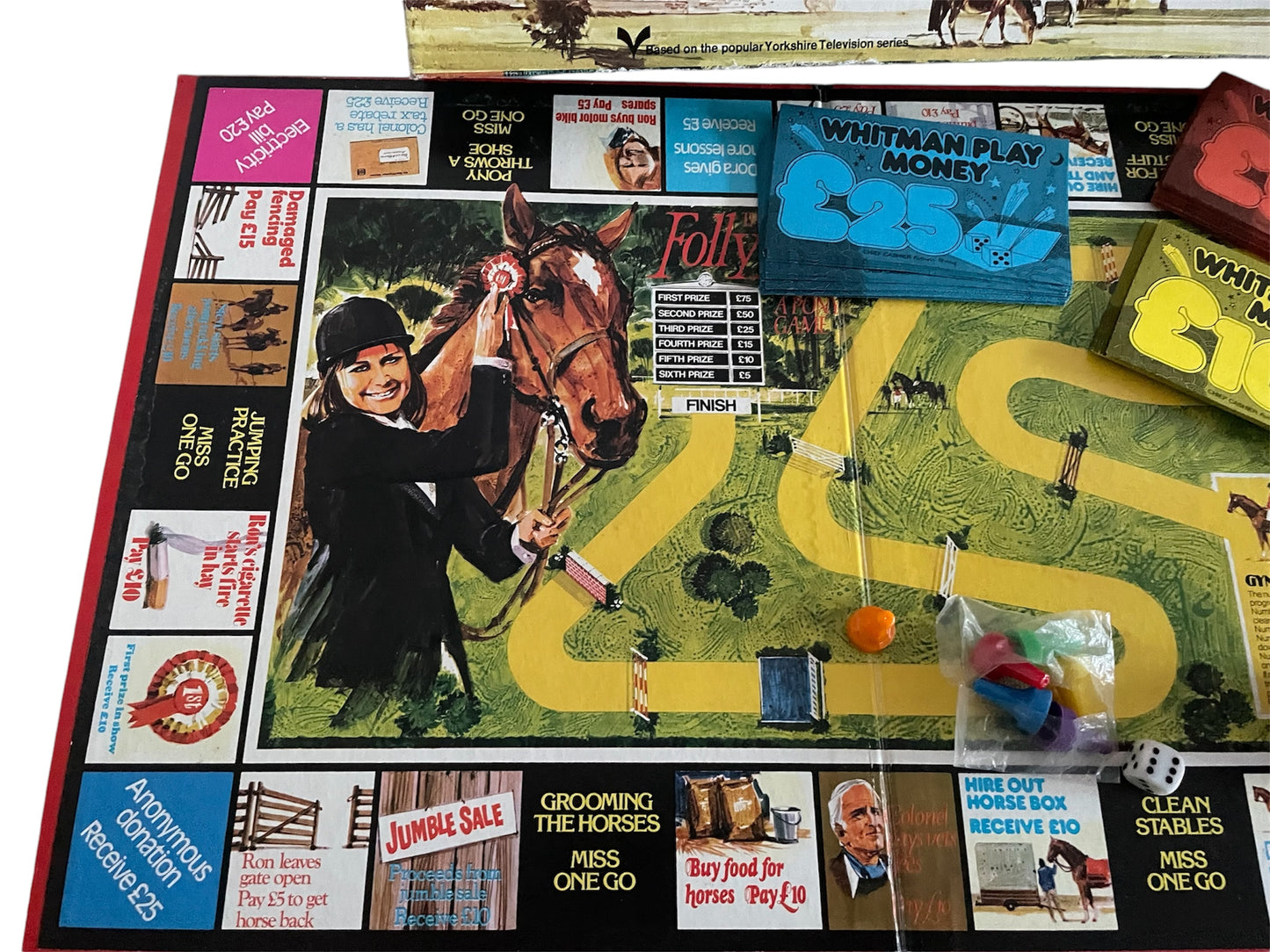 Vintage Whitman 1974 - The Follyfoot Save A Pony Board Game - Based On The Highly Popular Television Program - Very Good Condition and Complete In The Original Box