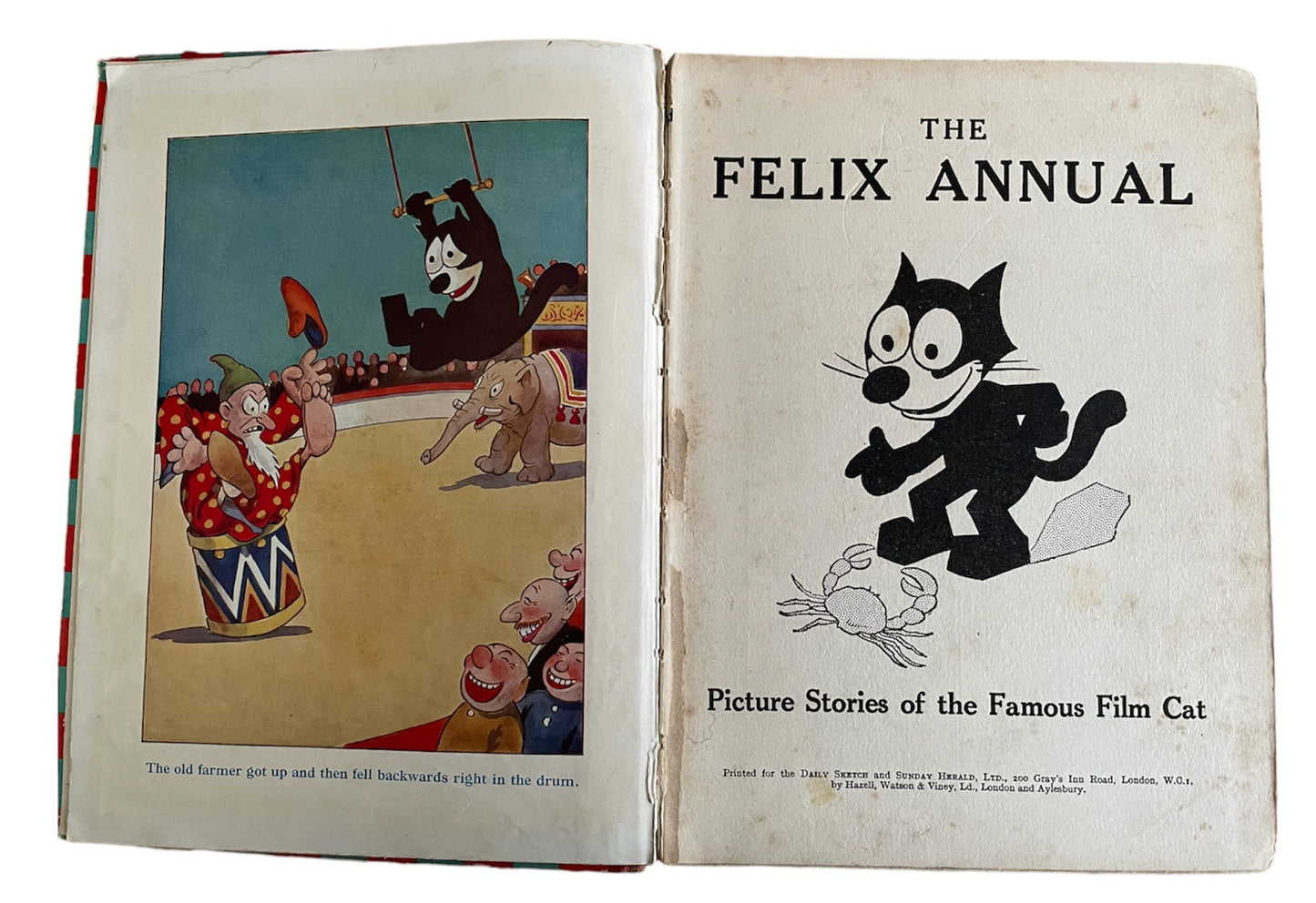 Vintage 1927 The Felix Annual - The Adventures Of The Film Cat