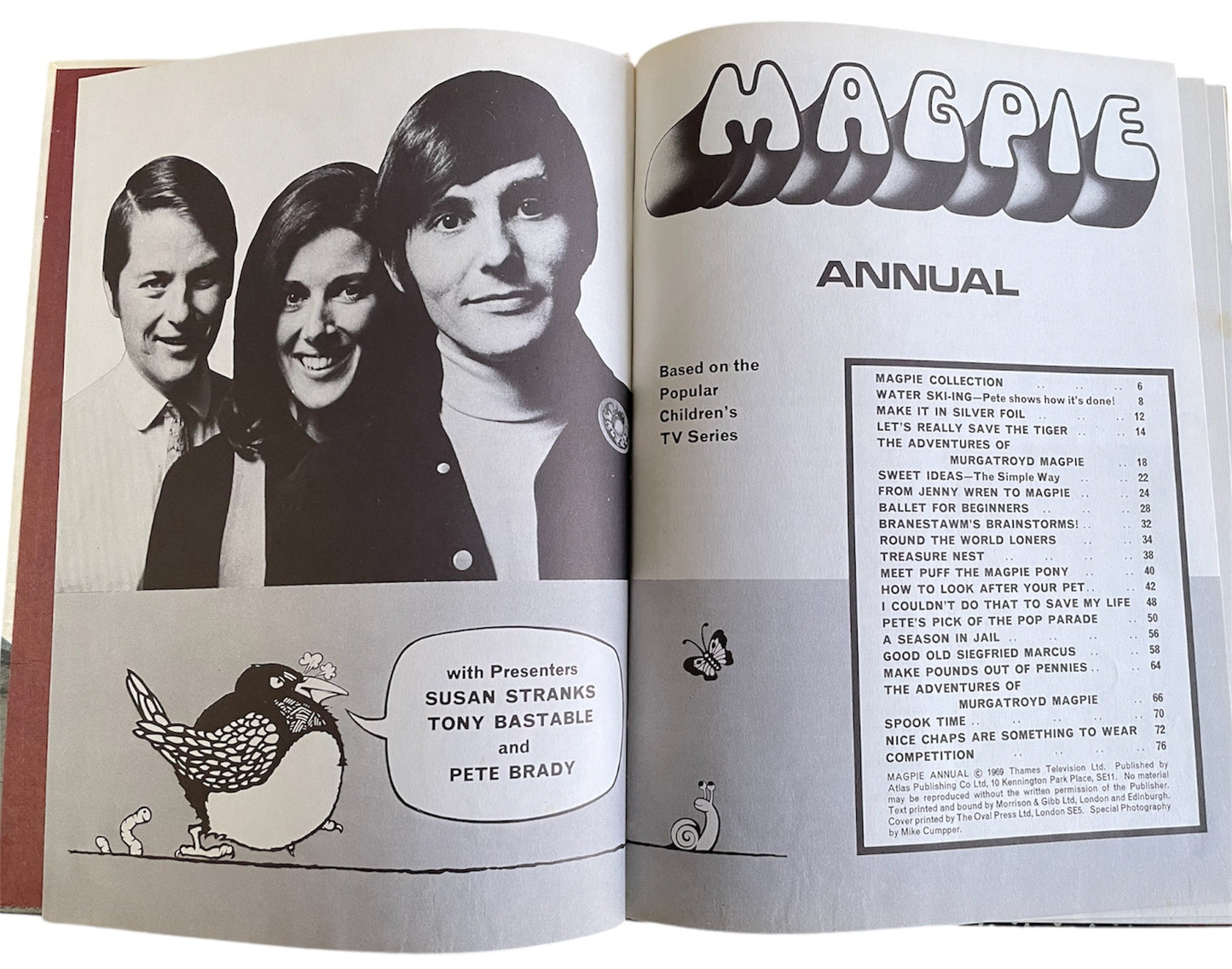 Vintage The Magpie Annual 1969 Based On The Popular Childrens Television Series - Fantastic Condition - Former Shop Stoc