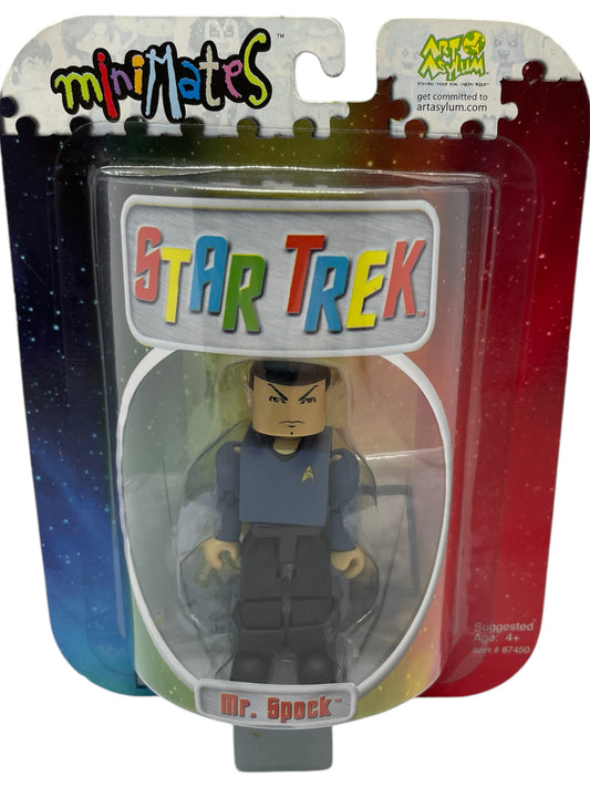 Vintage 2002 Art Asylam/Diamond Select Star Trek The Original Series Mr Spock Mini-Mates Block Figure - Brand New Factory Sealed Shop Stock Room Find