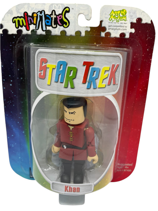 Vintage 2002 Art Asylam/Diamond Select Star Trek The Original Series Minimates Khan Block Figure - Brand New Factory Sealed Shop Stock Room Find