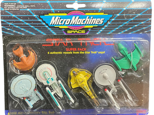 Vintage 1995 Star Trek The Super Set Micro Machines Space Star Ships Limited Edition Collectors Set - Brand New Factory Sealed Shop Stock Room Find