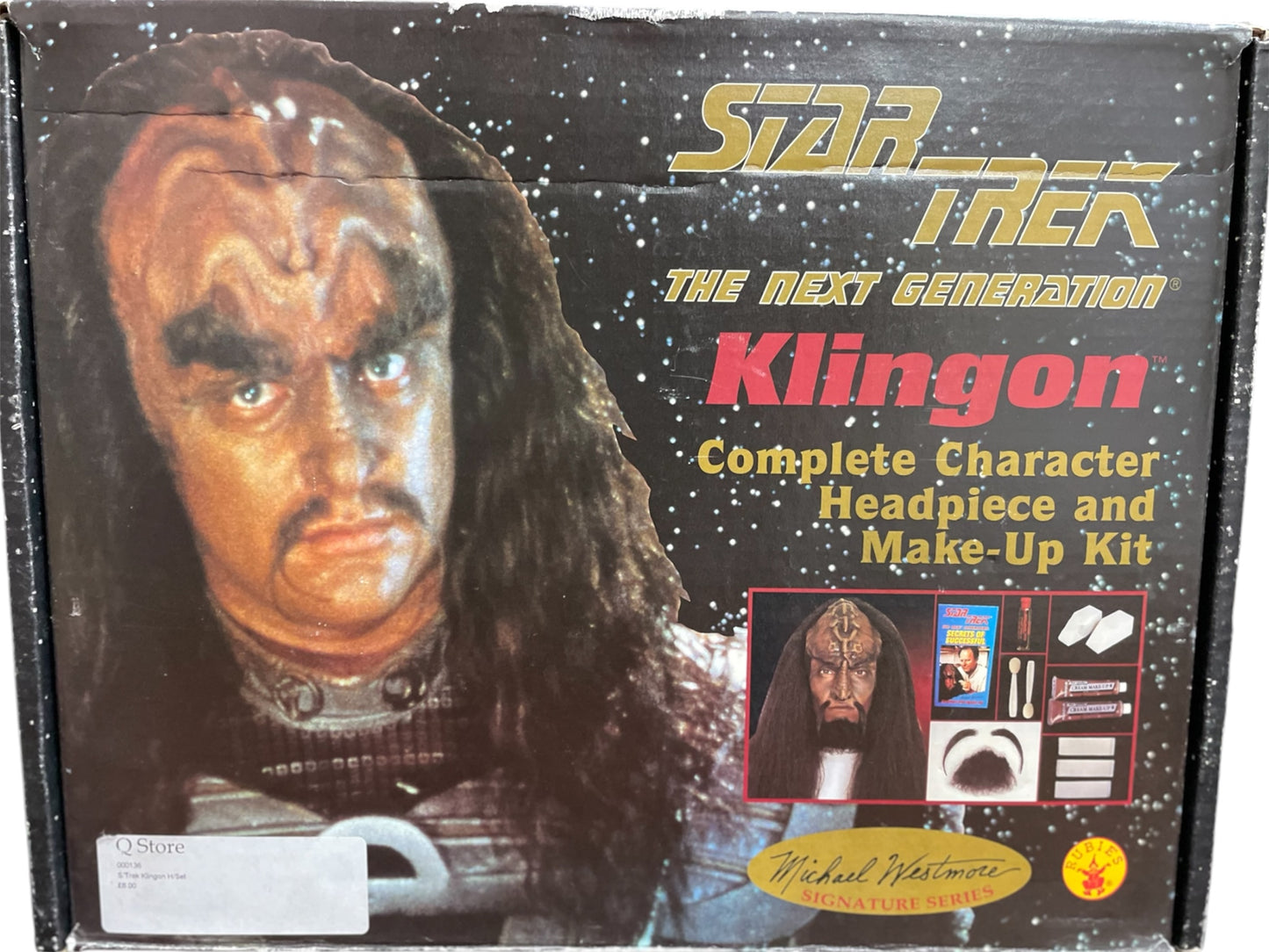 Vintage Rubies 1994 Star Trek The Next Generation Klingon Complete Character Headpiece And Make-Up Kit - Former Shop Counter Display Set.