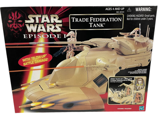 Vintage 1999 Star Wars Episode 1 Armored Scout Tank With Battle Droid Action Figure (Copy)