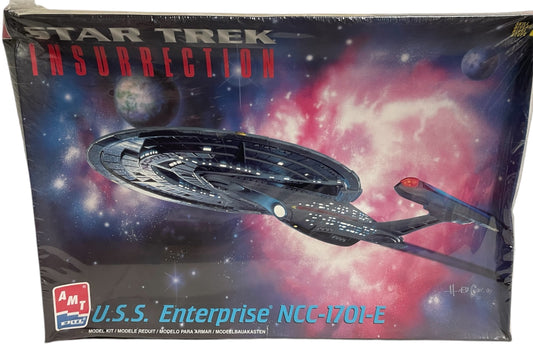 Vintage AMT/ERTL 1998 Star Trek The Next Generation Insurrection USS Enterprise NCC-1701E Highly Detailed Model Kit With Display Stand - Model No. 30065 - Factory Sealed Shop Stock Room Find