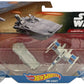 Vintage 2015 Star Wars Hot Wheels Die-Cast First Order Transporter &amp; The Resistance X-Wing Fighter Space Vehicles - Brand New Factory Sealed Shop Stock Room Find