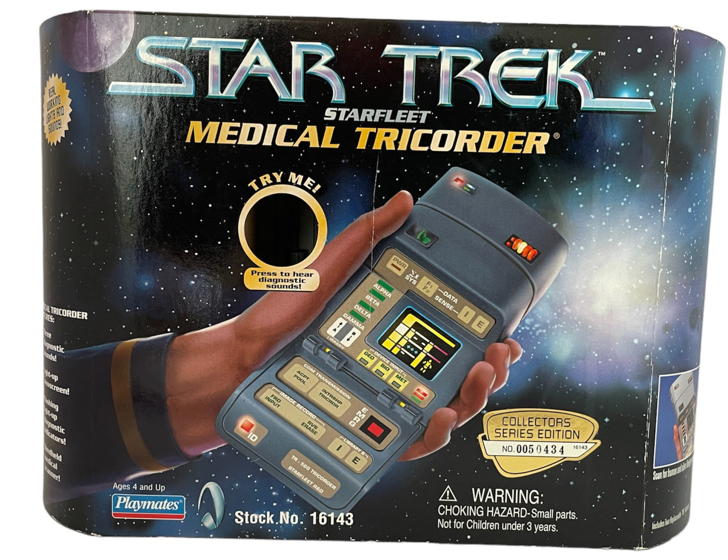 Vintage Playmates 1997 Star Trek Starfleet Electronic Medical Tricorder Collectors Series - Brand New Factory Sealed Shop Stock Room Find