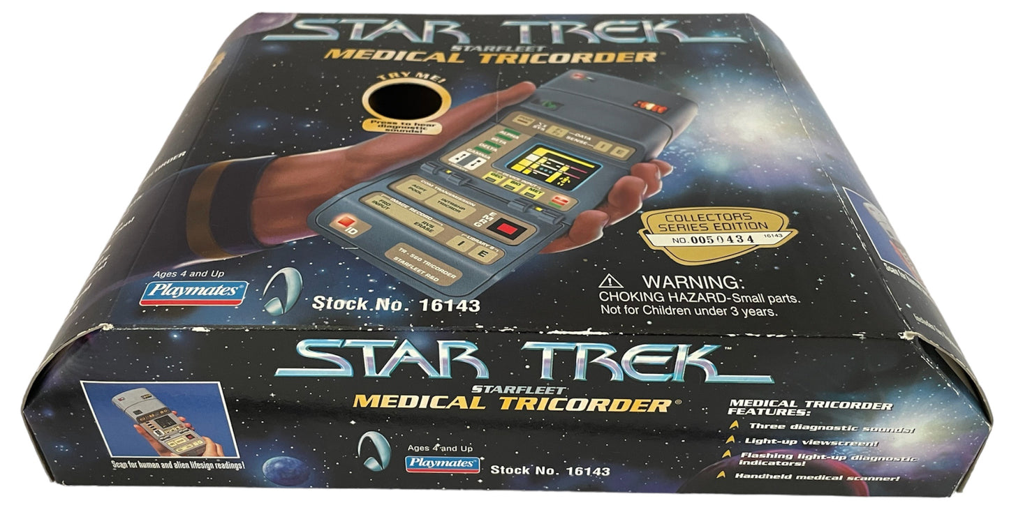 Vintage Playmates 1997 Star Trek Starfleet Electronic Medical Tricorder Collectors Series - Brand New Factory Sealed Shop Stock Room Find