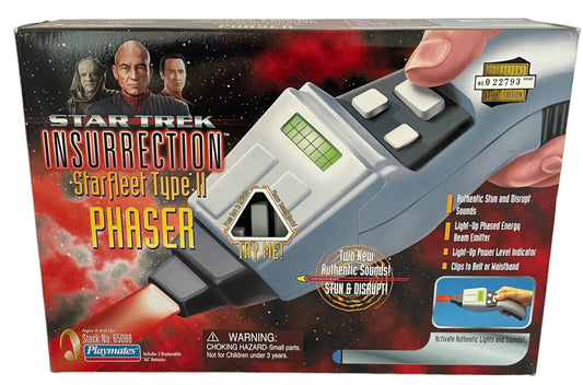 Vintage 1998 Star Trek Insurrection Official Starfleet Type II Hand Phaser Collector's Edition - Brand New Factory Sealed Shop Stock Room Find