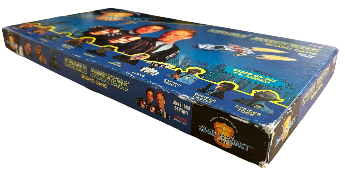 Vintage 1995 Vivid Imaginations Gerry Andersons Space Precinct 2040 Crime Busters Board Game - Former Shop Counter Display Item