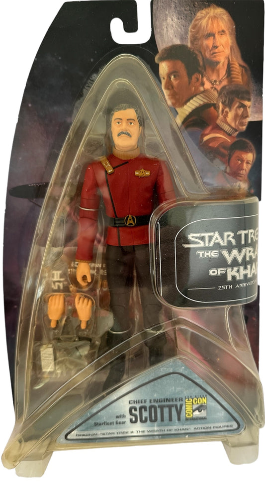 Vintage Art Asylum 2007 Star Trek The Wrath Of Khan 25th Anniversary Chief Engineer Scotty Action Figure - Factory Sealed Shop Stock Room Find