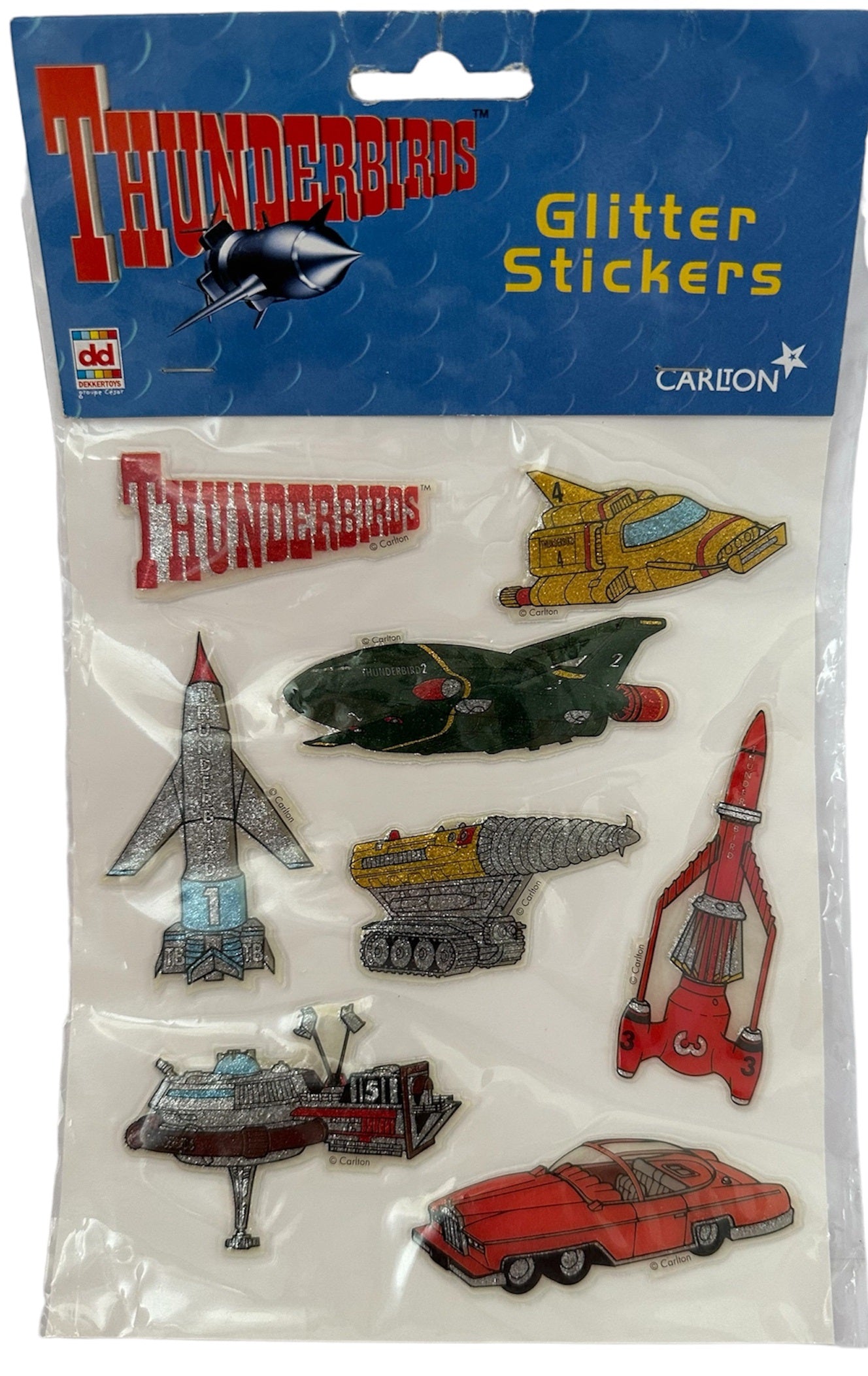 Vintage 1999 Gerry Andersons Thunderbirds - International Rescue Vinyl Sticker Set - Dekkertoys Ltd 1999 - Shop Stock Room Find.