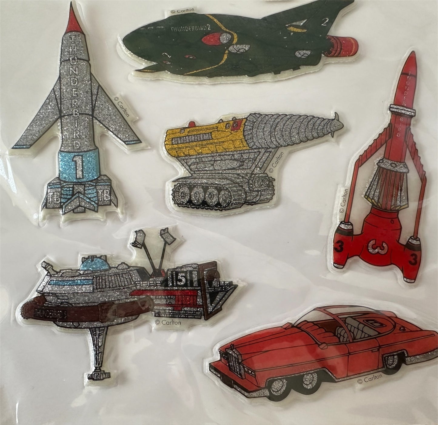 Vintage 1999 Gerry Andersons Thunderbirds - International Rescue Vinyl Sticker Set - Dekkertoys Ltd 1999 - Shop Stock Room Find.