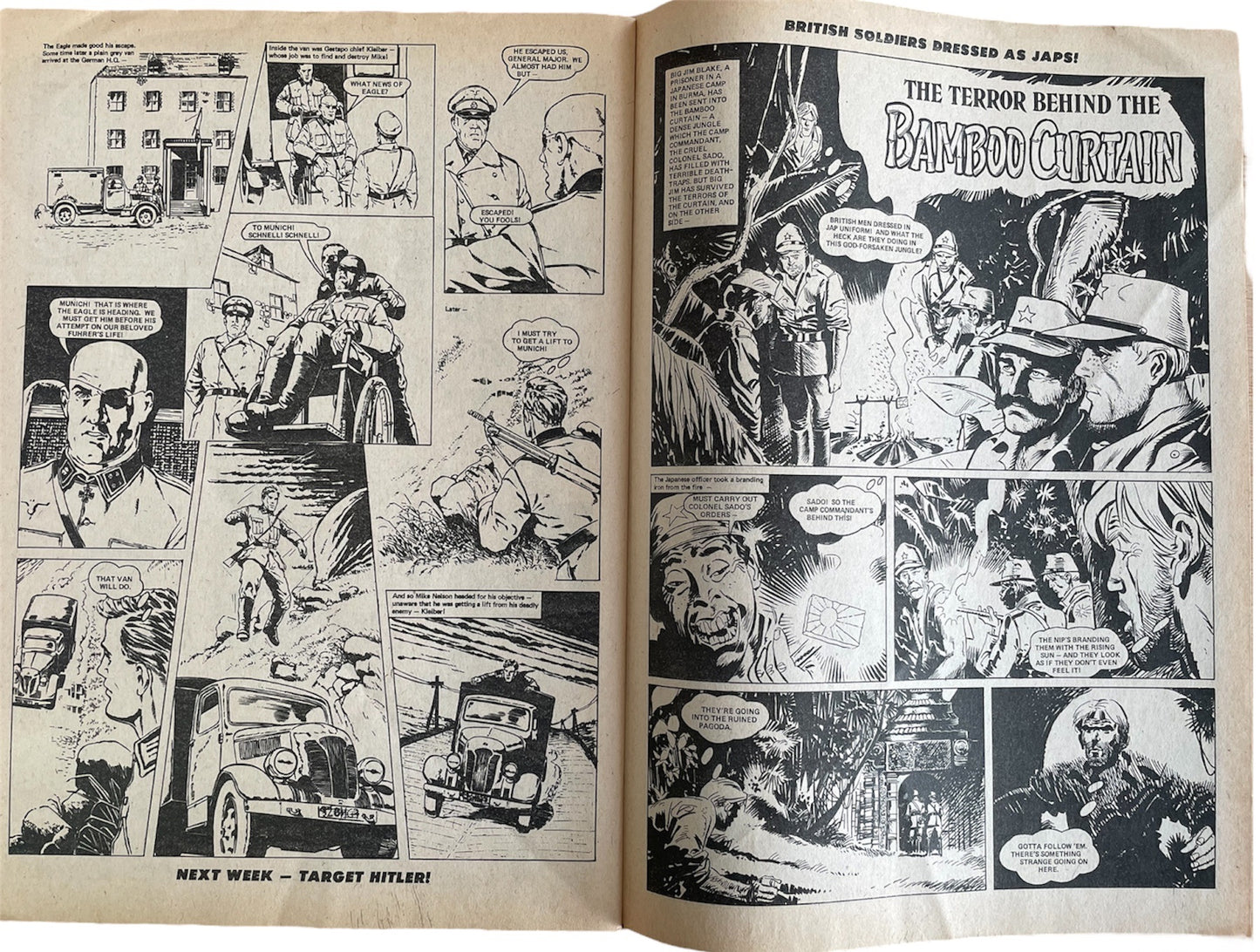 Vintage 1975 Battle Picture Weekly Issue No. 3 With Free Gift - Boys Comic Every Thursday 22nd March 1975 - Former Shop Stock