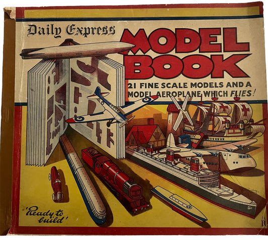 Vintage 1930's Ultra Rare Daily Express Model Book - 21 Fine Scale Models And A Model Aeroplane Which Flies - Fantastic Condition Unused - Former Shop Stock